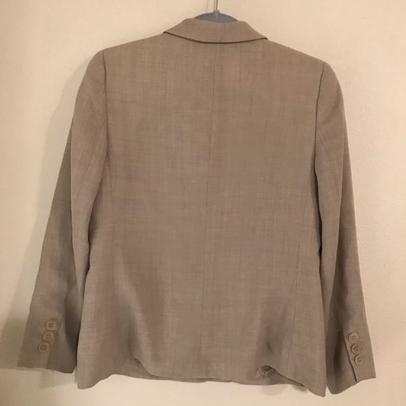 Ann Taylor loft Tan blazer 4 button down 100% wool 4P Career Professional E - Picture 2 of 5